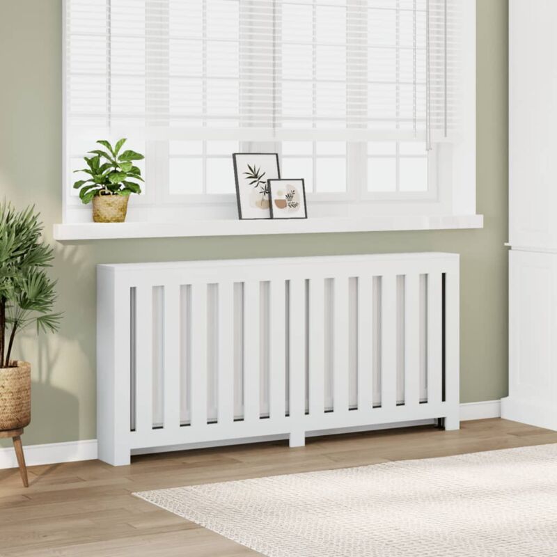 foto del prodotto copertura termosifone bianca 175x20x82 cm in legno multistrato vidaxl