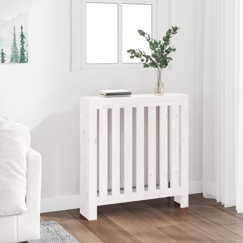 foto del prodotto copertura termosifone bianca 79,5x19x84 cm legno massello pino vidaxl