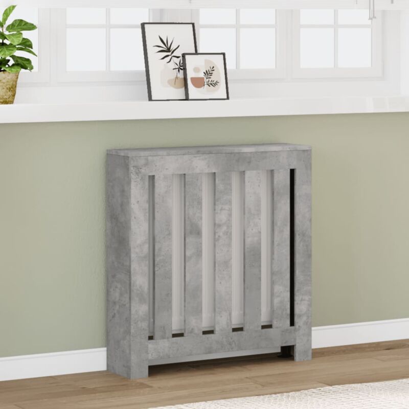 foto del prodotto copertura termosifone grigio cemento 78x20x82 legno multistrato vidaxl