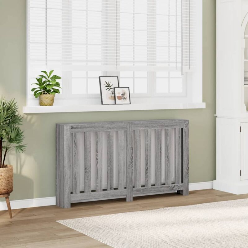 foto del prodotto copertura termosifone grigio sonoma 149x20x82 legno multistrato vidaxl