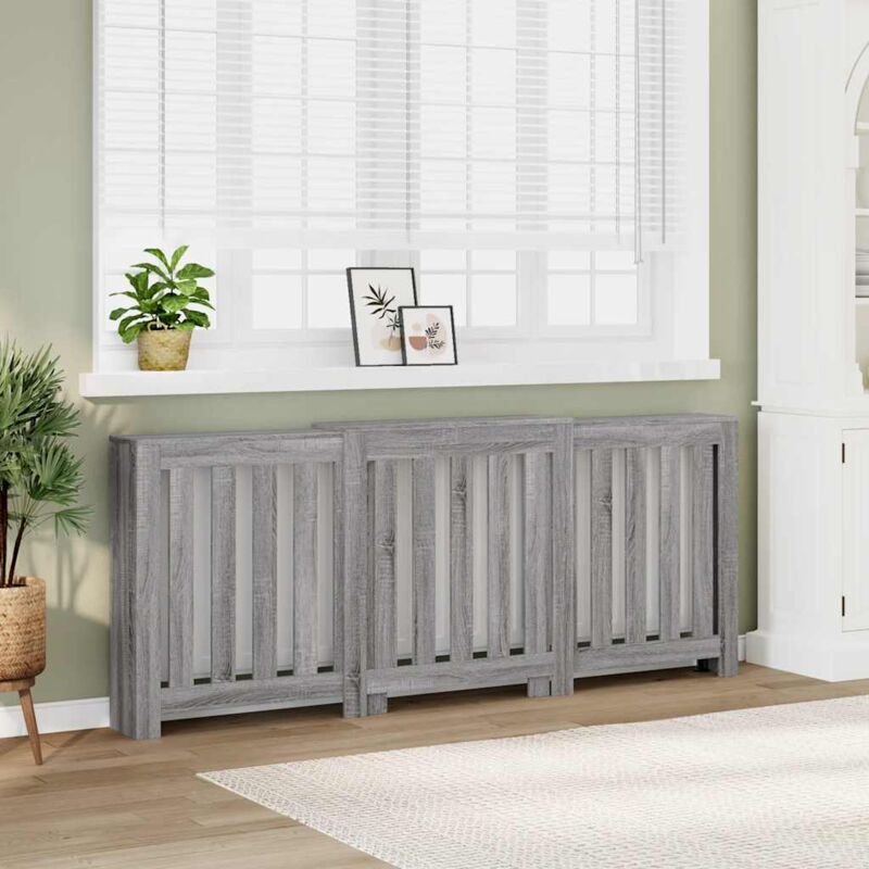 foto del prodotto copertura termosifone grigio sonoma 205x21,5x83,5cm multistrato vidaxl