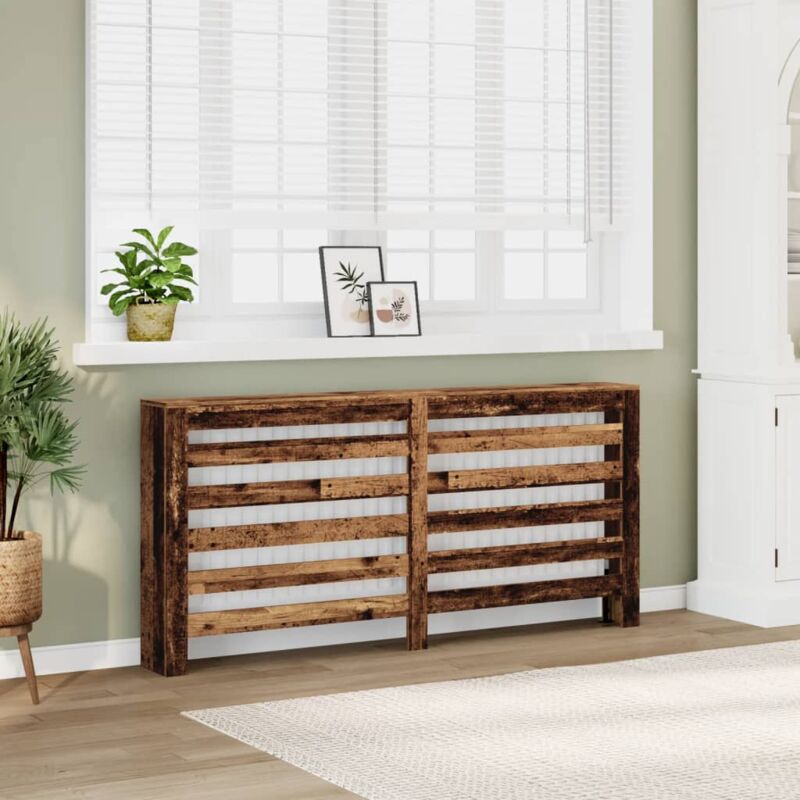 foto del prodotto copertura termosifone legno antico 175x20x82 cm in multistrato vidaxl