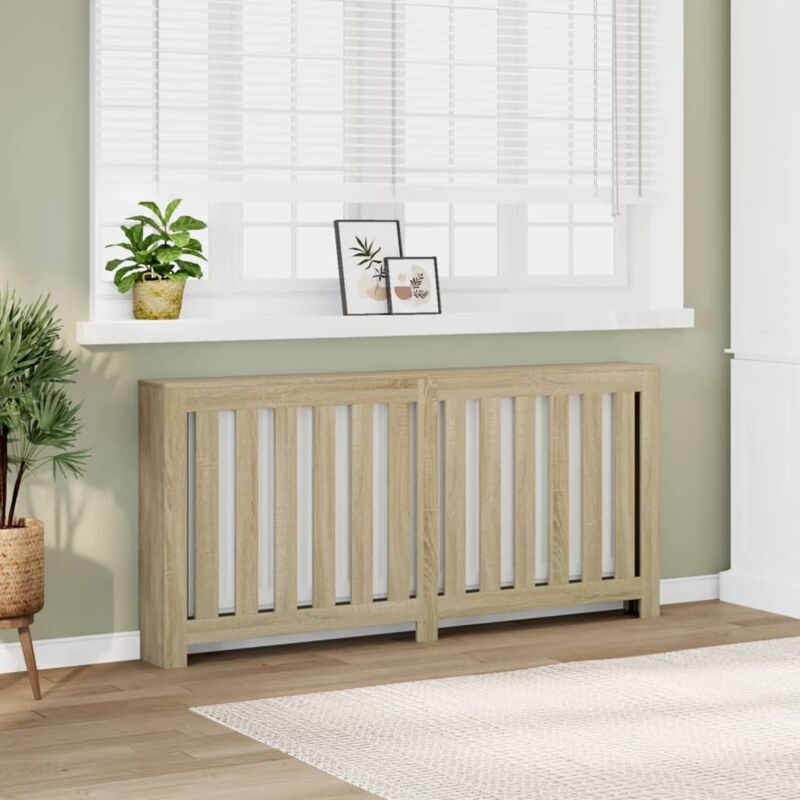 foto del prodotto copertura termosifone rovere 175x20x82 cm in legno multistrato vidaxl