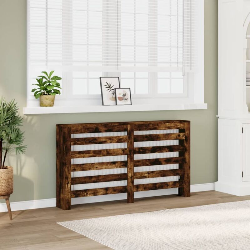 foto del prodotto copertura termosifone rovere fumo 149x20x82cm legno multistrato vidaxl