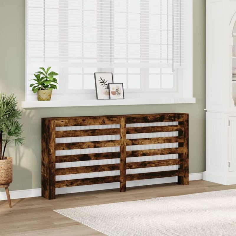 foto del prodotto copertura termosifone rovere fumo 175x20x82cm legno multistrato vidaxl