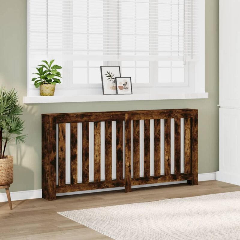 foto del prodotto copertura termosifone rovere fumo 175x20x82cm legno multistrato vidaxl