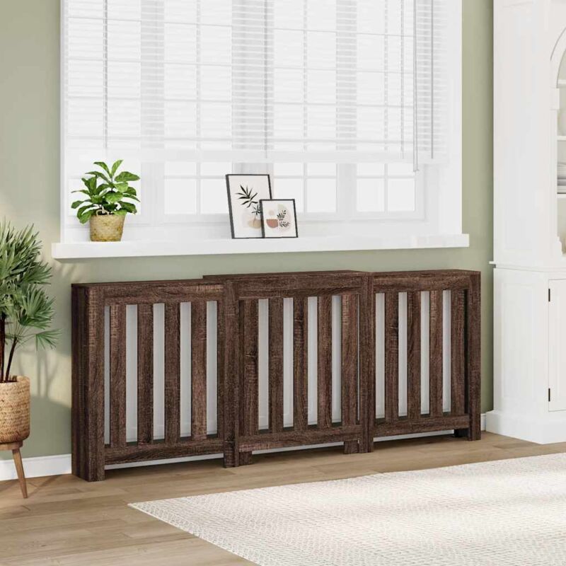 foto del prodotto copertura termosifone rovere marrone 205x21,5x83,5 multistrato vidaxl