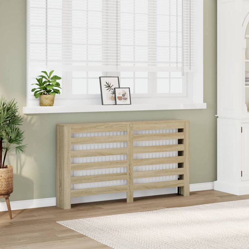 foto del prodotto copertura termosifone rovere sonoma 149x20x82 legno multistrato vidaxl