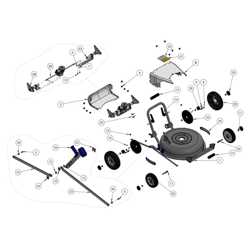 immagine 0 del prodotto copertura trazione superiore tagliaerba modelli hm46a originale grin prt 0058