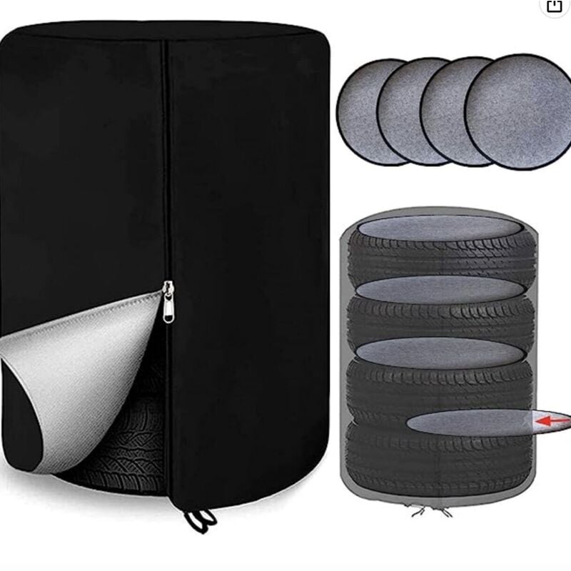 foto del prodotto copertura universale per pneumatici, impermeabile, per pneumatici auto, protettiva, per pneumatici, borsa per pneumatici, per riporre i pneumatici,