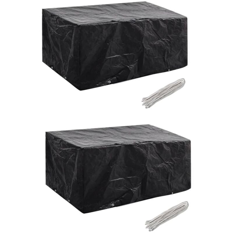 foto del prodotto coperture arredi giardino 2pz polyrattan 4 persone 180x140cm vidaxl