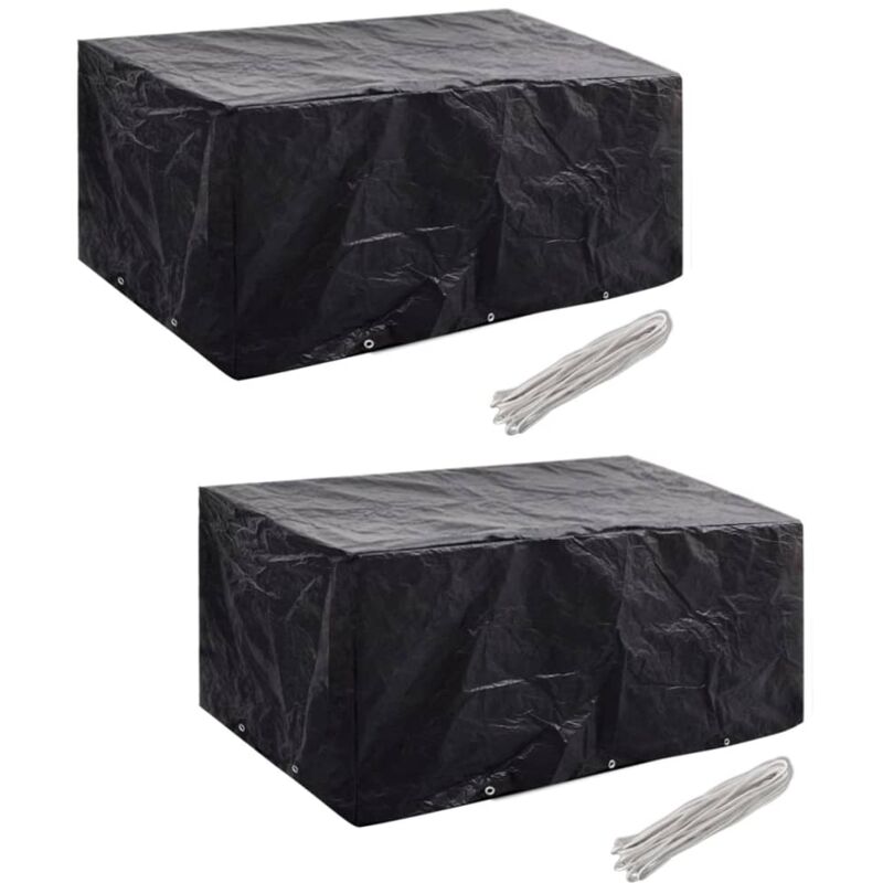 foto del prodotto coperture arredi giardino 2pz polyrattan 6 persone 240x140cm vidaxl