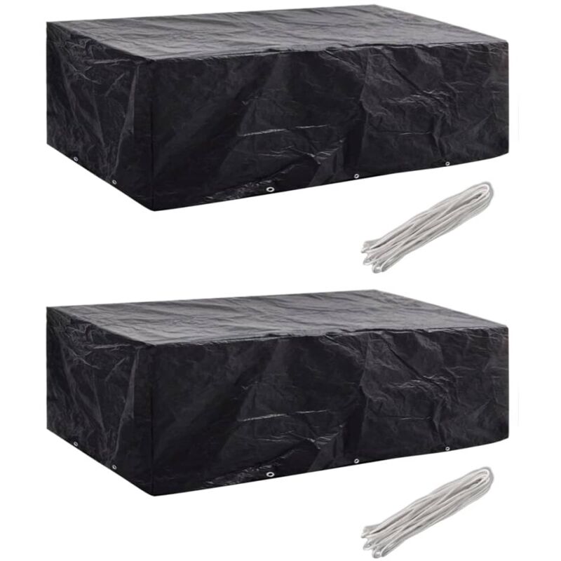 foto del prodotto coperture arredi giardino 2pz polyrattan 8 persone 300x140 cm vidaxl