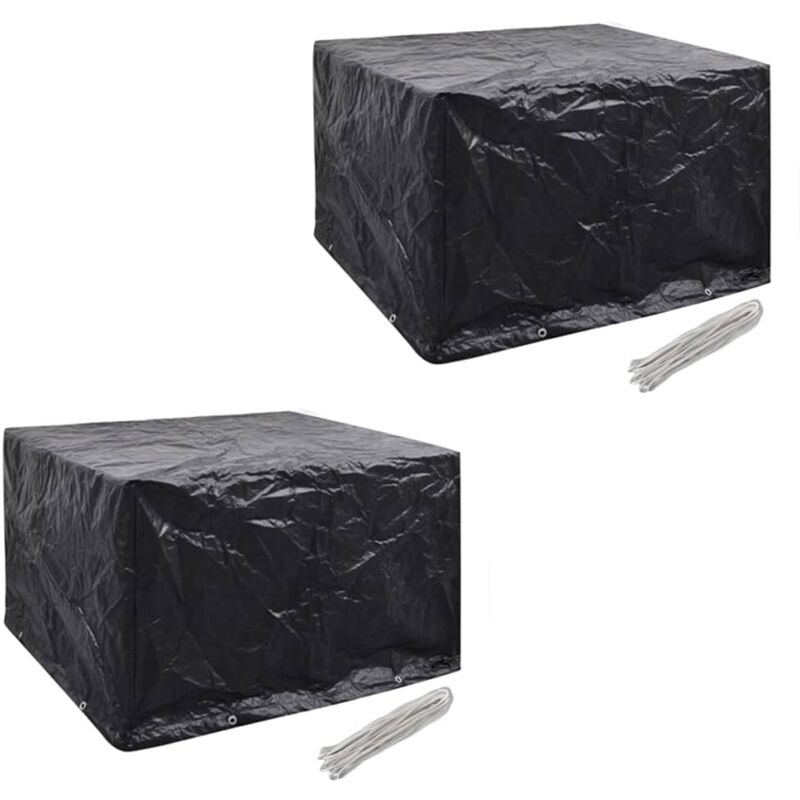 foto del prodotto coperture arredi giardino set 2 pz polyrattan con occhielli varie dimensioni dimensioni 113x113x73 cm