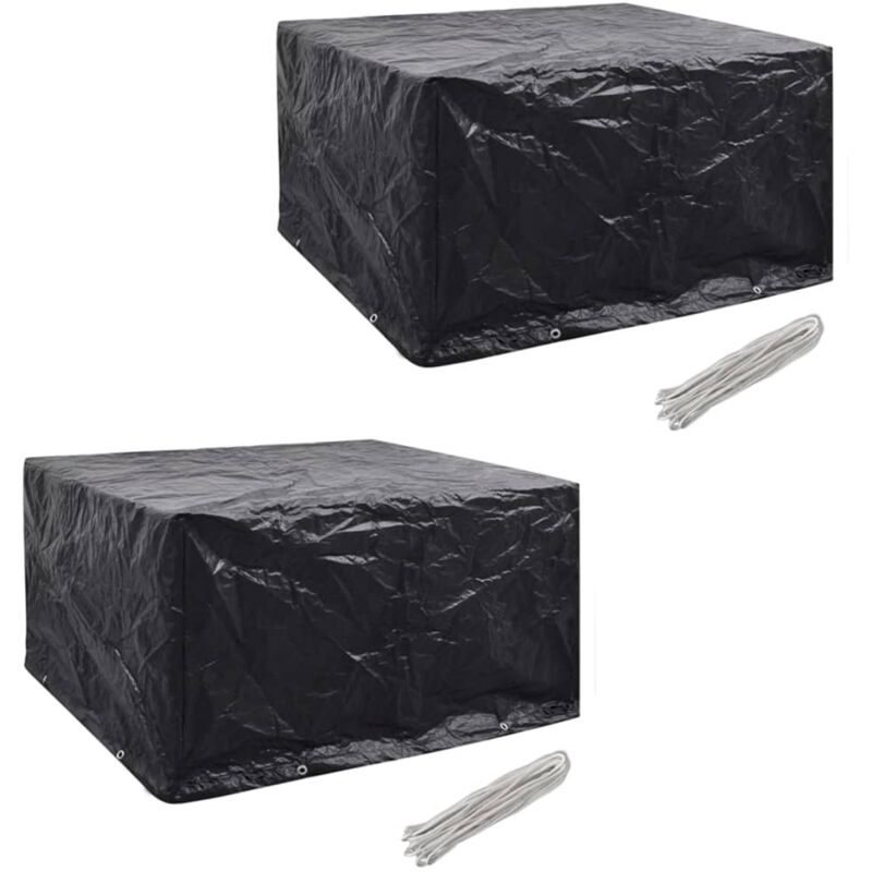 foto del prodotto coperture arredi giardino set 2 pz polyrattan con occhielli varie dimensioni dimensioni 172x113x73 cm