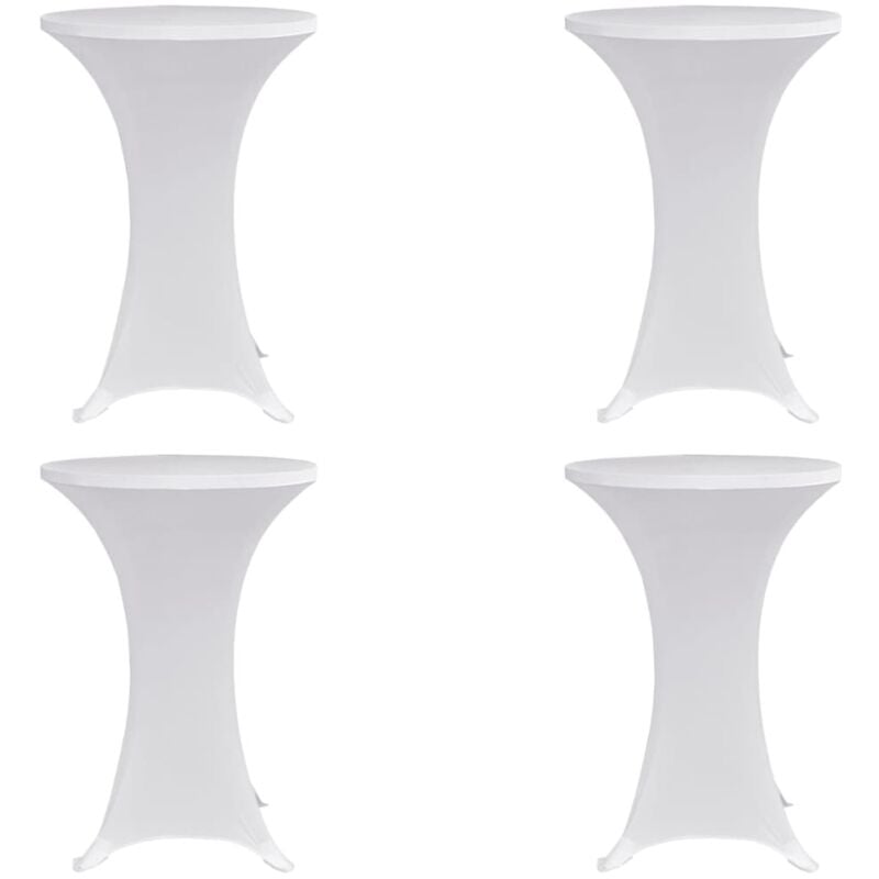 foto del prodotto coperture elastiche per tavoli set 4 pz 80 cm lavabile vari colori colore bianco