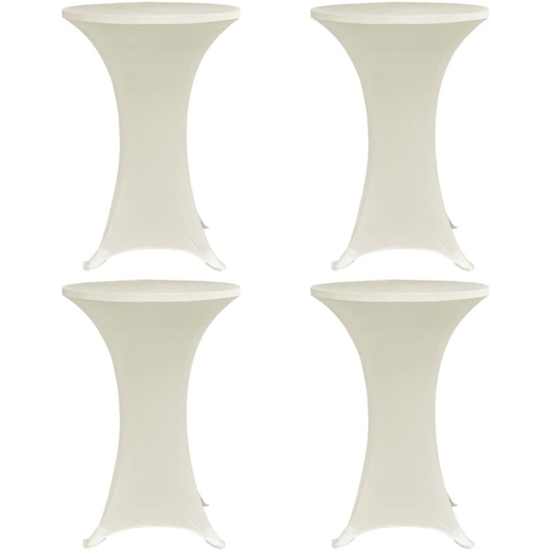foto del prodotto coperture elastiche per tavoli set 4 pz 80 cm lavabile vari colori colore crema