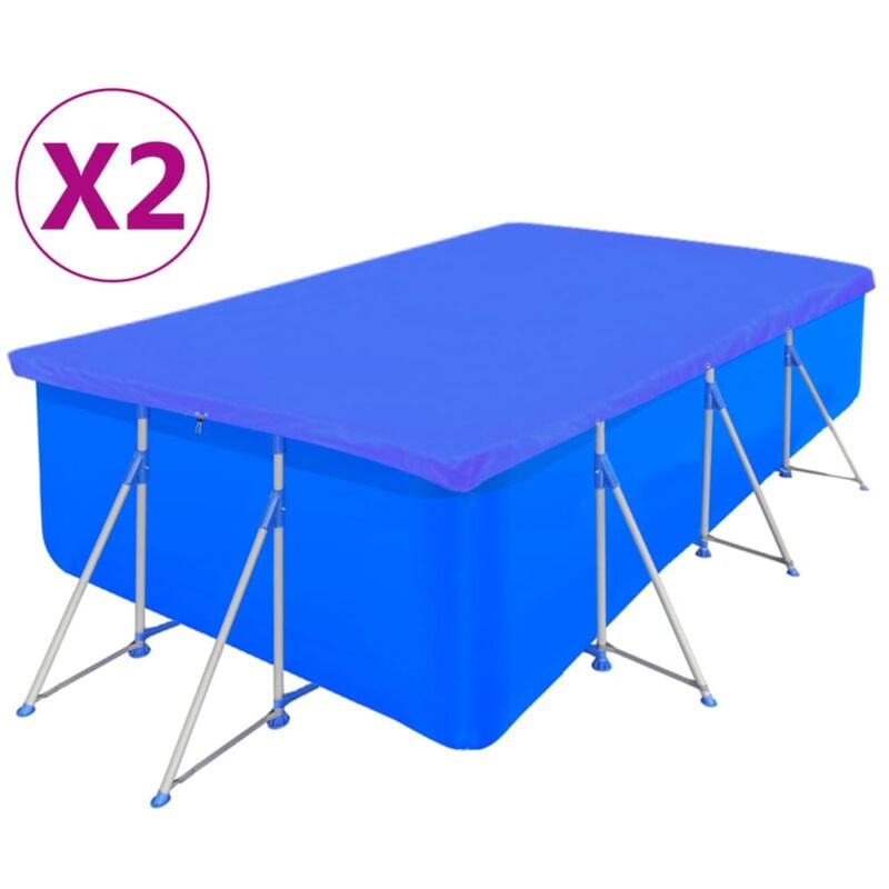 foto del prodotto coperture per piscina 2 pz pe rettangolari 90 g mq 394x207 cm
