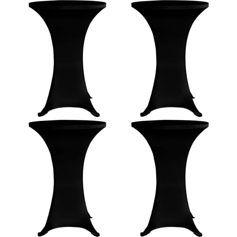 foto del prodotto coperture verticali per tavolo 4 pz 70 cm nero elastico - vidaxl