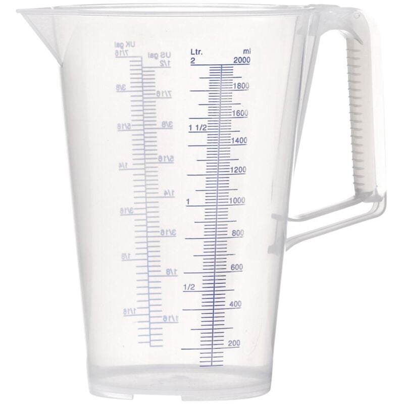 foto del prodotto coppa graduata 2 l scala stampata in blu polipropilene pressol