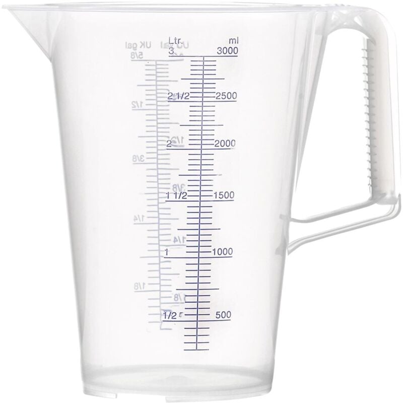 foto del prodotto coppa graduata 3 l scala stampata in polypropilene pressol blu