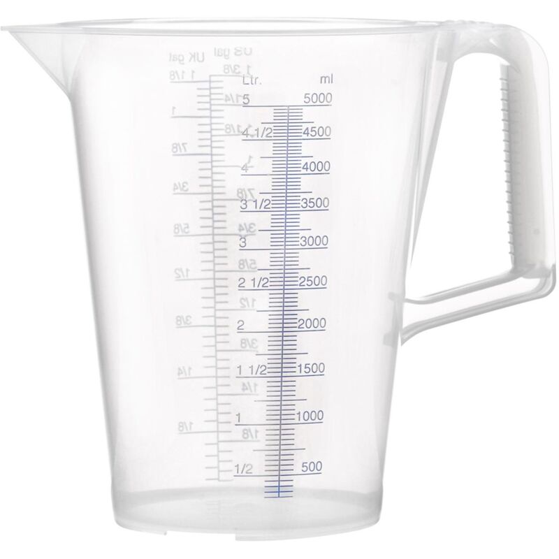 foto del prodotto coppa graduata 5 l scala stampata in polypropilene pressol blu