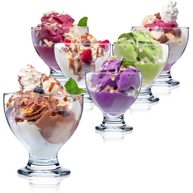 foto del prodotto coppe da dessert e gelato in vetro, set da 6, 450 ml kadax