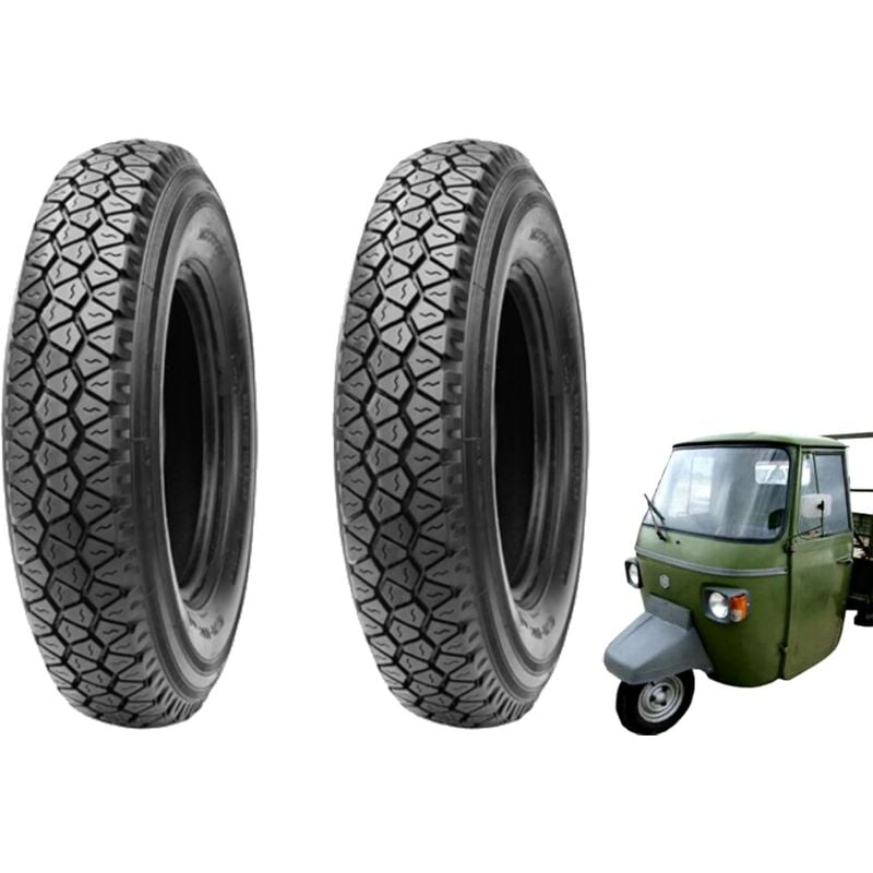 foto del prodotto coppia 2 pneumatici d810 4.50 10 8pr m s gomme per ape piaggio mp501 mp601 x trasporto leggero
