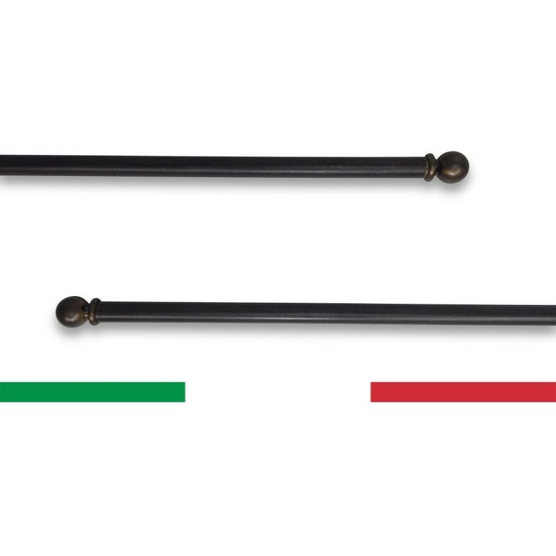 foto del prodotto coppia astine tex ottone bronzato regolabili per tenda a vetro cm. 55 100