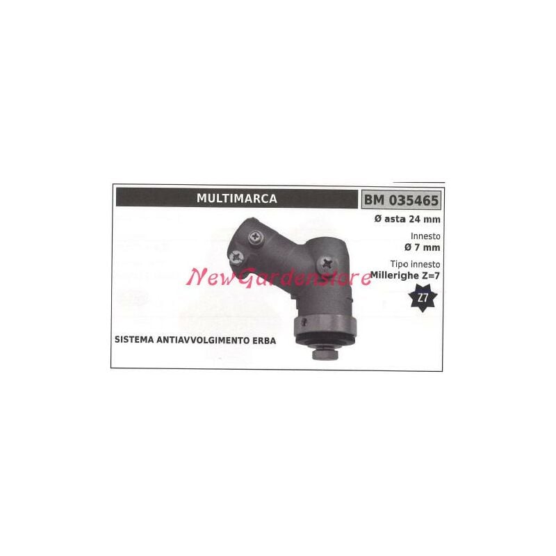 foto del prodotto coppia conica decespugliatore 035465 asta 24 innesto 7 millerighe z 7