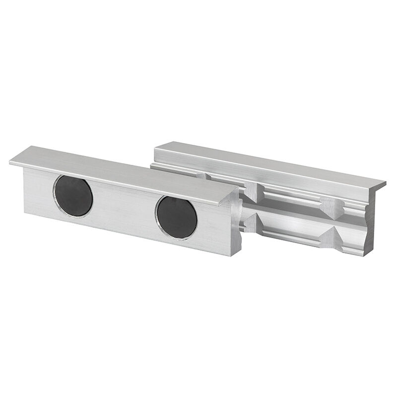 foto del prodotto coppia copriganasce magnetiche in alluminio prisma x morsa 100mm fervi 0520 100p