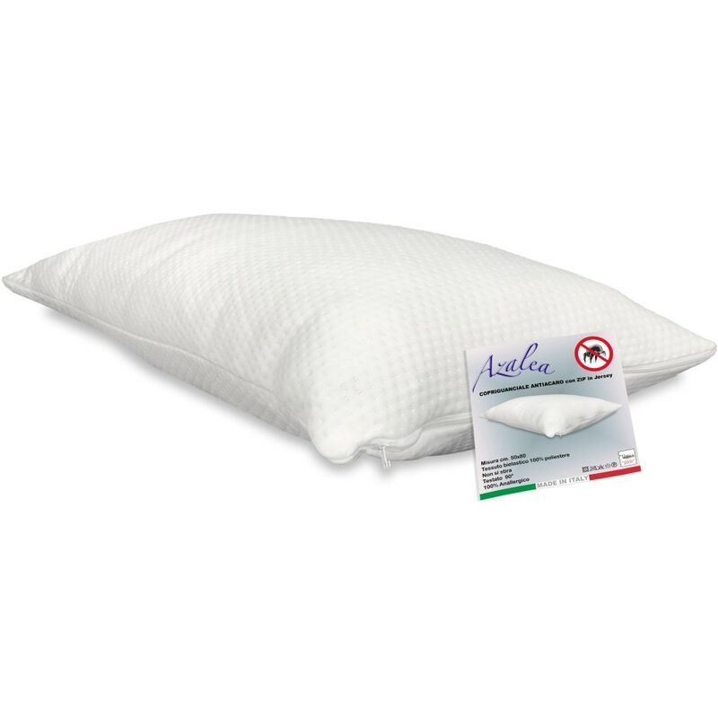 foto del prodotto coppia copriguanciale jersey antiacaro ed anallergico con zip