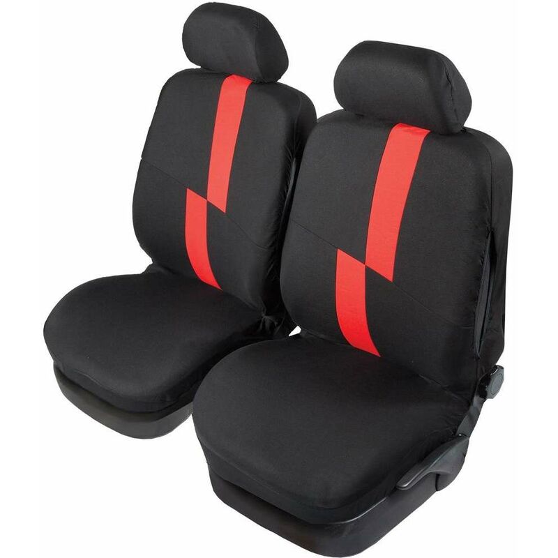 foto del prodotto coppia coprisedili anteriori auto flash rosso adulto universale elastico