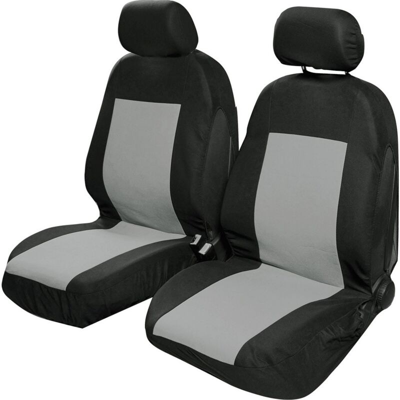 foto del prodotto coppia coprisedili anteriori universale saturn sedili auto nero grigio protezione