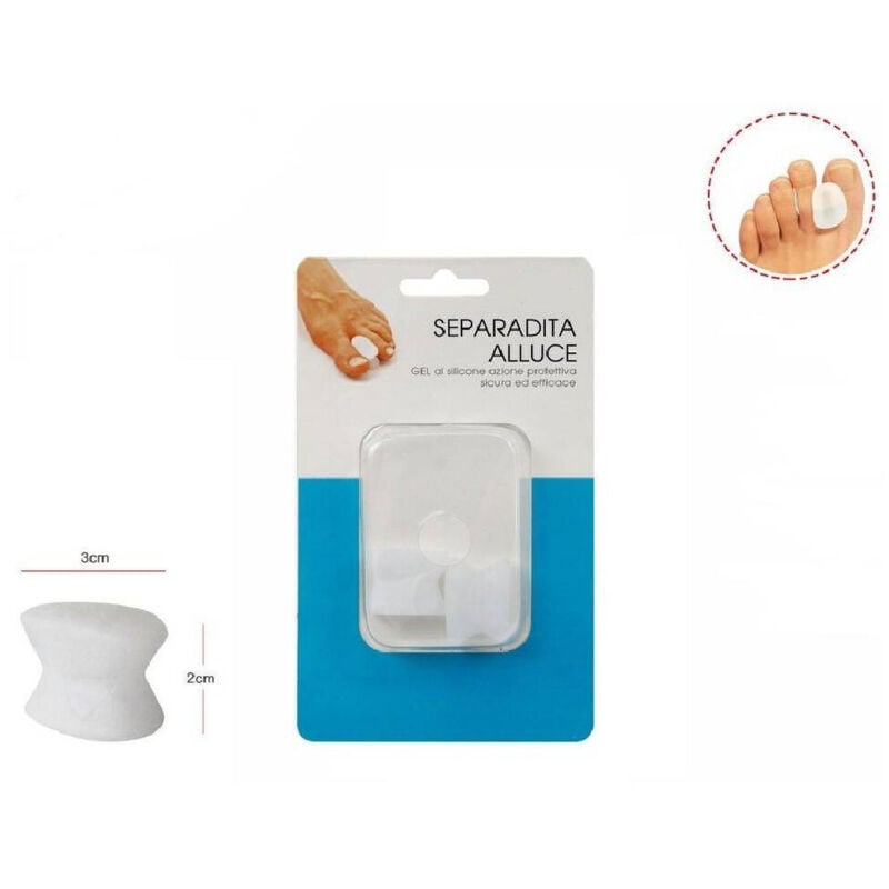 foto del prodotto coppia cuscinetti in silicone separadita alluce piede cura dei piedi 2x3cm 66777 trade shop traesio