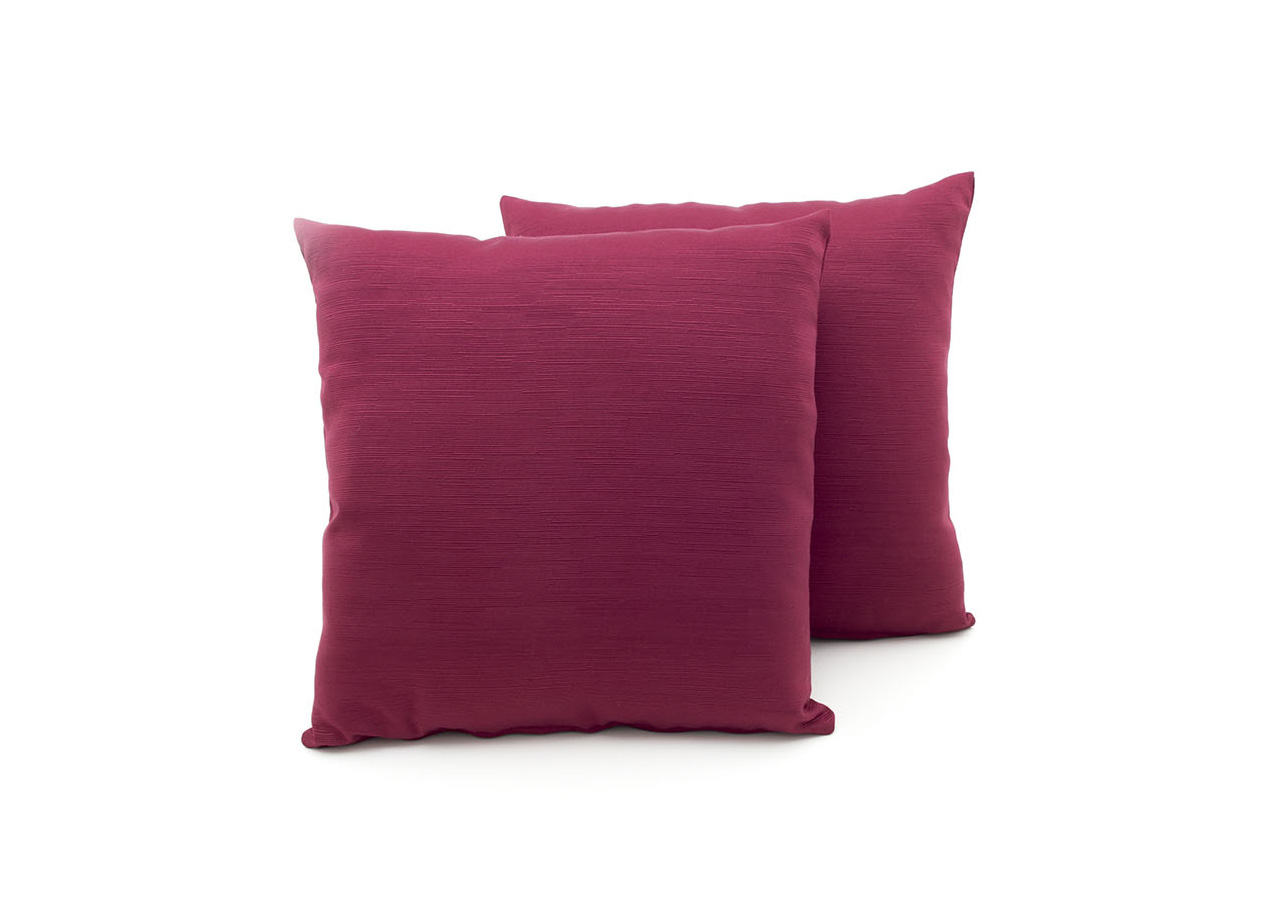 foto del prodotto coppia cuscini arredo imbottiti tessuto ottoman in tinta unita bordeaux 06 60x60 bordeaux 06