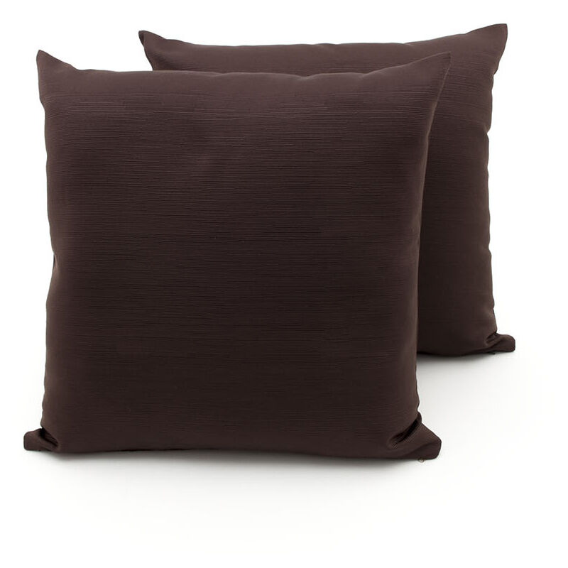 immagine 0 del prodotto coppia cuscini arredo imbottiti tessuto ottoman in tinta unita colore marrone 26, misura40x40coloremarrone 26