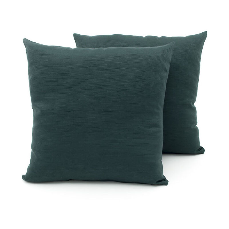 foto del prodotto coppia cuscini arredo imbottiti tessuto ottoman in tinta unita colore verdone 08, misura40x40coloreverdone 08