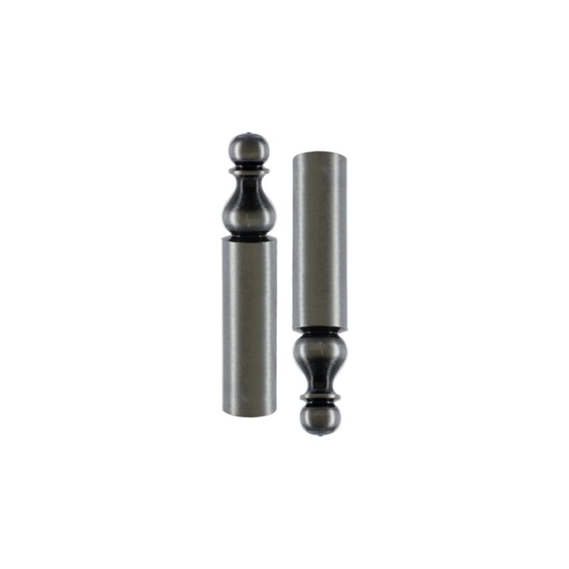 foto del prodotto coppia di copri tappi rustici n 16 bros per exacta 14 h.80mm in ferro nero cf 16 a ex14 5
