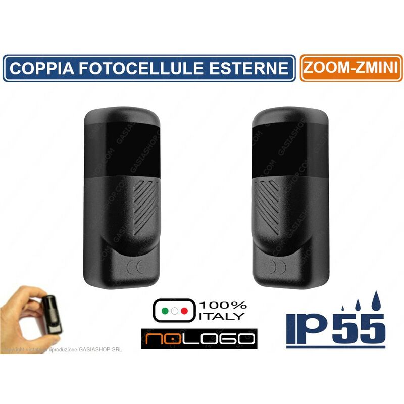 foto del prodotto coppia di fotocellule da parete sincronizzata miniaturizzata zoom zmini fotocellula automazione cancello ip55