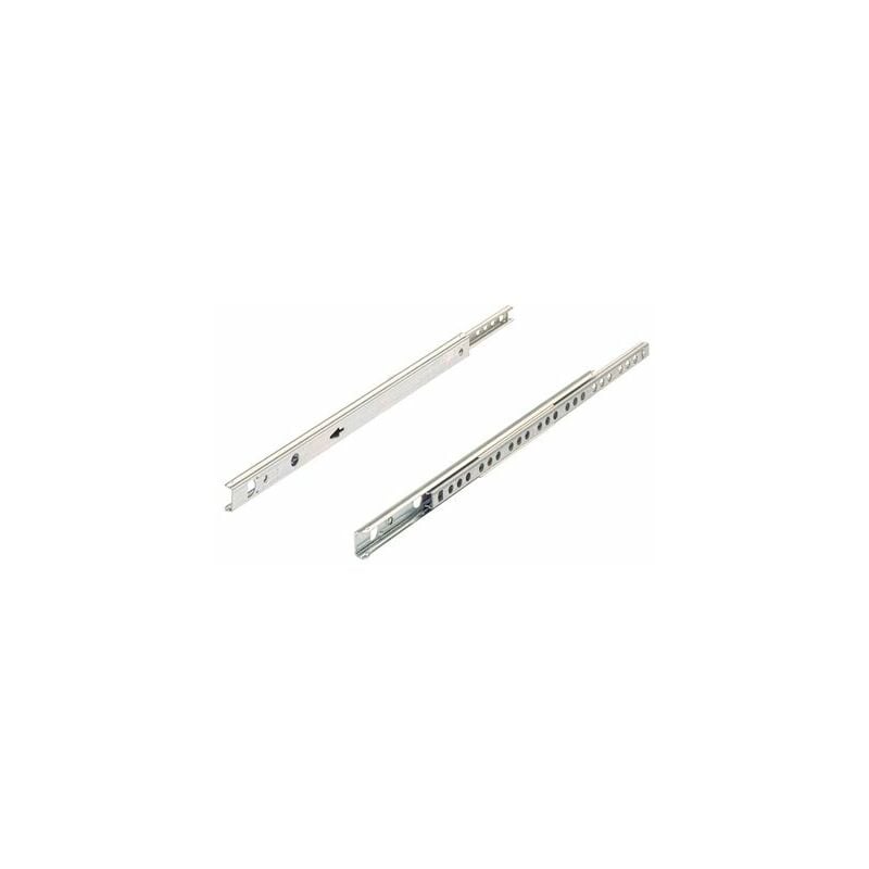 foto del prodotto coppia di guide per cassetti cassettiere cm 25 in acciaio zincato 17 mm 39318 