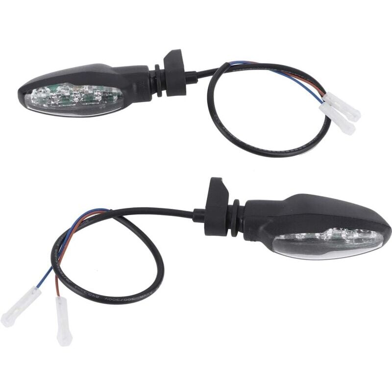 foto del prodotto coppia di indicatori di direzione a led per moto, indicatori di direzione anteriori a led color ambra, 12 v, di ricambio, adatti per triumph tiger