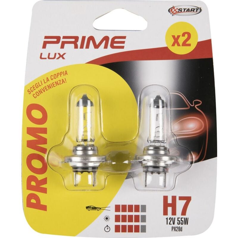 foto del prodotto coppia di lampadine auto alogene h7 12v 55w px26d