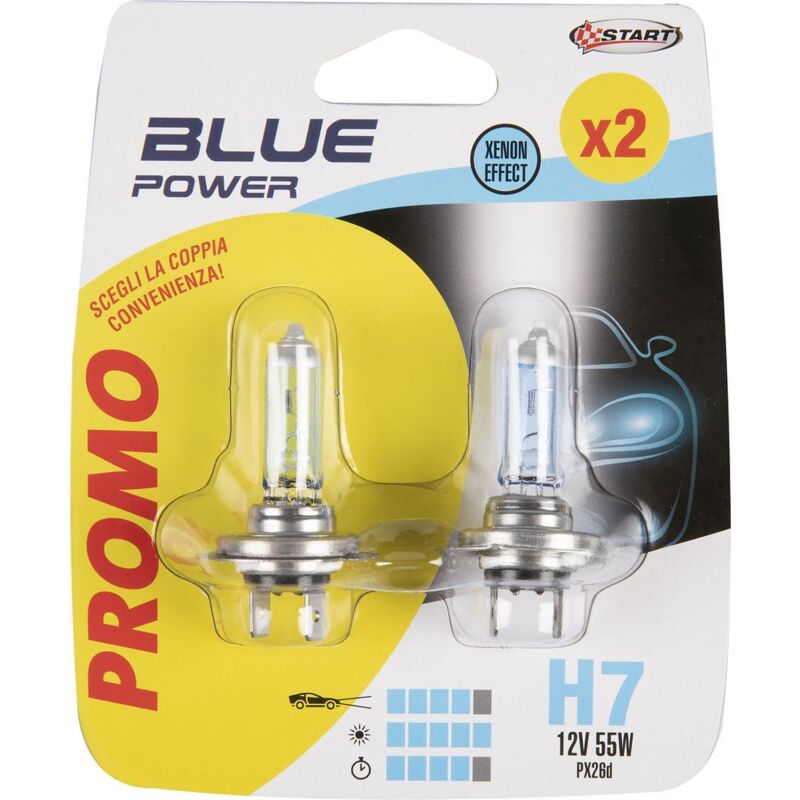 foto del prodotto coppia di lampadine auto alogene h7 12v 55w px26d