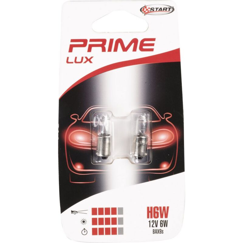 foto del prodotto coppia di lampadine auto alogene in vetro h6w 12v 6w bax9s