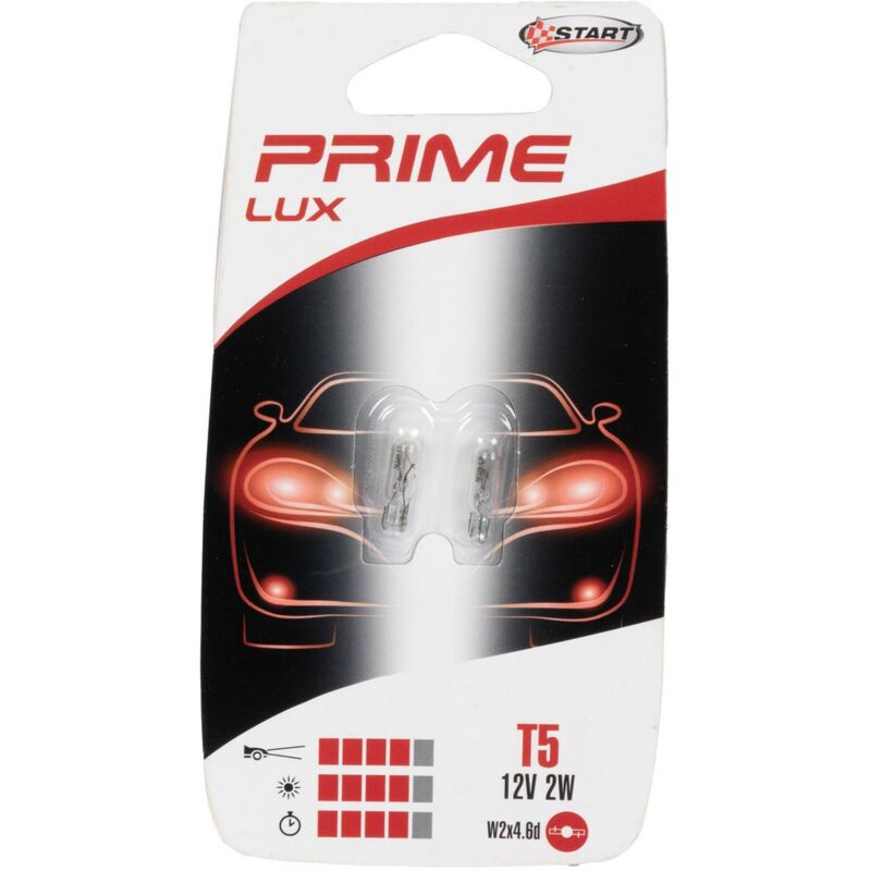 foto del prodotto coppia di lampadine auto alogene in vetro t5 12v 2w w2x4.6d