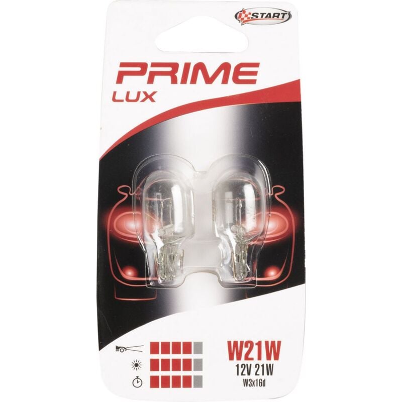 foto del prodotto coppia di lampadine auto alogene in vetro w21w 12v 21w w3x16d