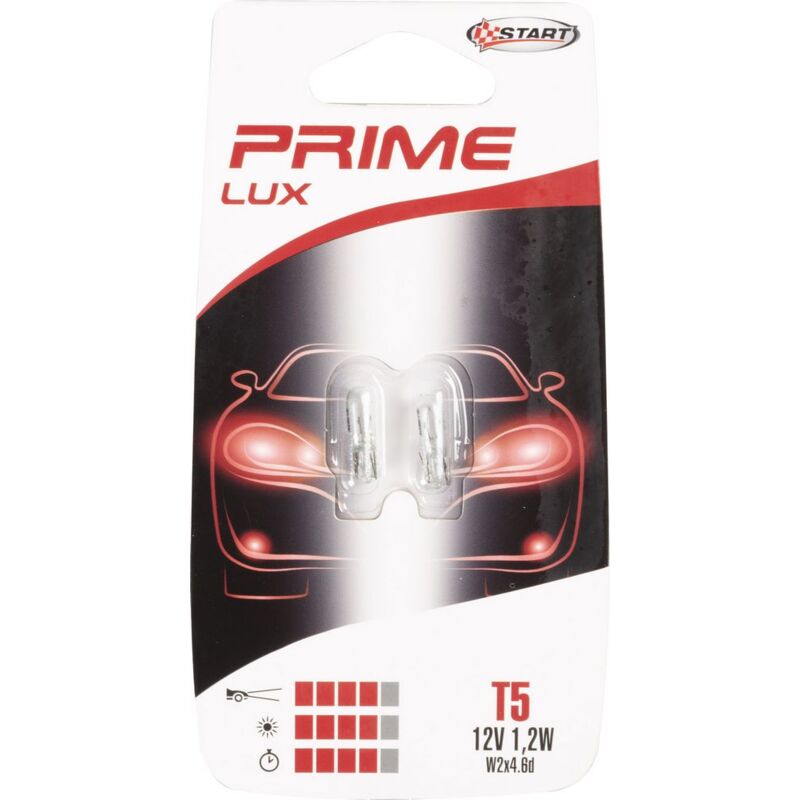 foto del prodotto coppia di lampadine auto in vetro t5 12v 1,2w w2x4.6d