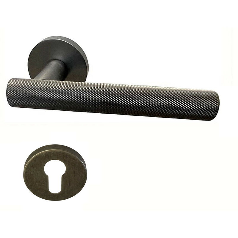 foto del prodotto coppia di maniglie klose besser su rose gun acciaio inox 304 1 coppia di rose cilindriche