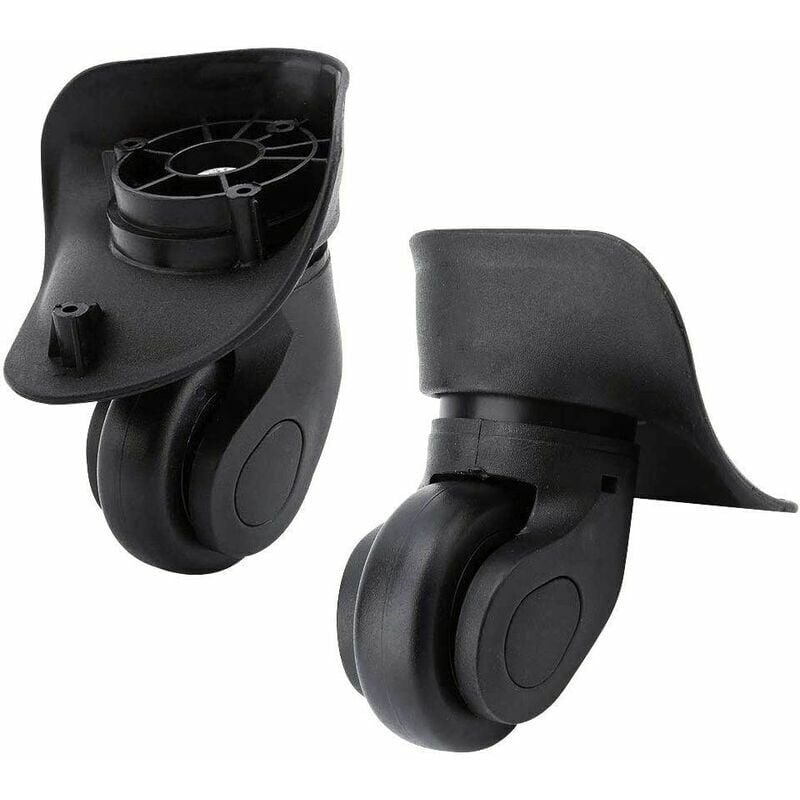 foto del prodotto coppia di rotelle per valigie universali di ricambio, ruota multidirezionale in gomma silenziosa e durevole, per la sostituzione e la riparazione